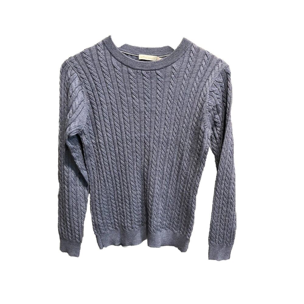 Peter Millar Blue Windo Long Sleeve 100%‎ Cashmere Women's Sweater Size XS